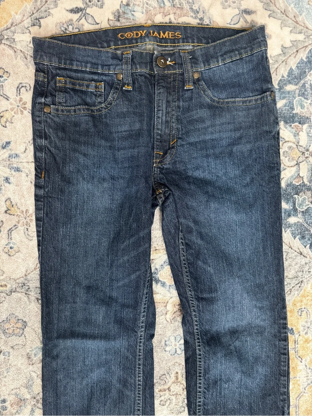Men’s Cody James Dark Wash 33W x 34L Bootcut Blue Jeans style 138823